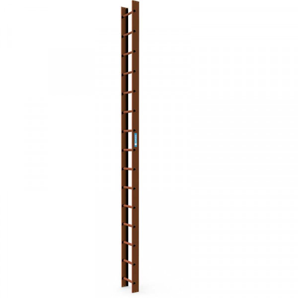 Dachleiter 4,2m Kupferbraun beschichtet 15 Sprossen
