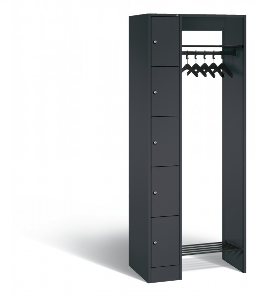 C+P Offene Garderobe, H1950xB740xT480mm, 7016/7016