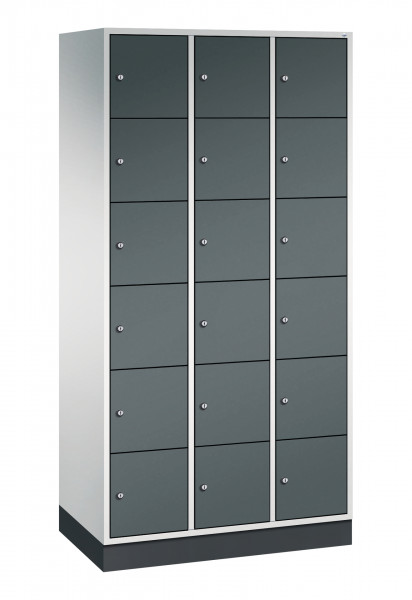 C+P Schließfachschrank Intro, H1950xB920xT490mm, 7035/7016