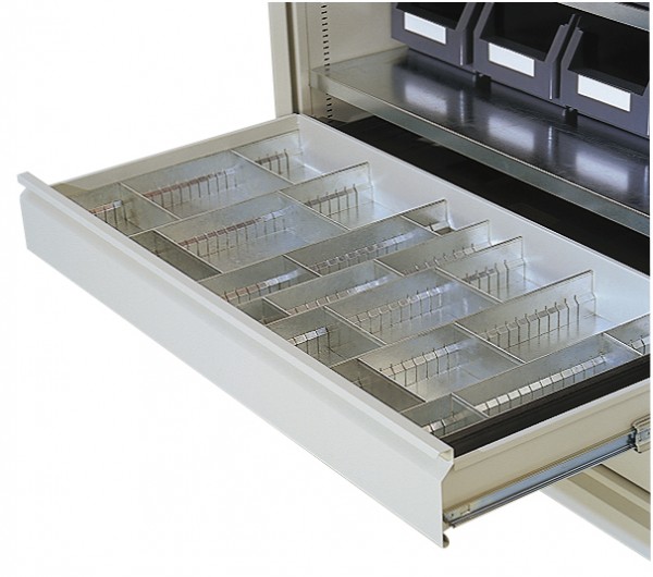 Schubladeneinteilung Großraumschrank Feinblech.