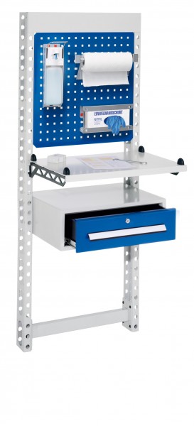 ErgoPlus Steharbeitsplatz Mod 2 RAL 7035 /5010 H1650 x B 670 mm