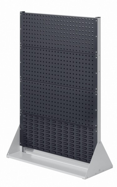 ®RasterPlan Stellwand Gr.4 doppelseitig H1450 x B1000 x T430 mm RAL 7035/7016. 6 Lochplatten 2 Schlitzplatten.
