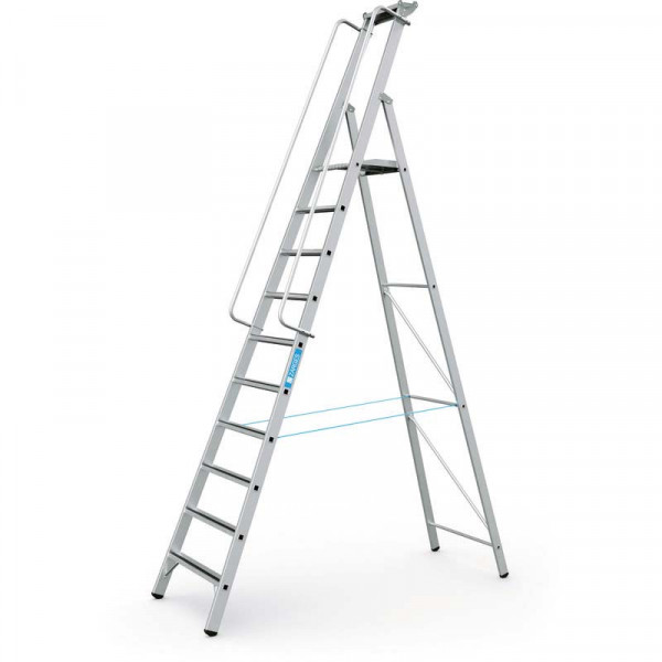 Meistertritt S - Stehleiter 10 Stufen Plattformhöhe 2,59 m, Arbeitshöhe 4,6 m