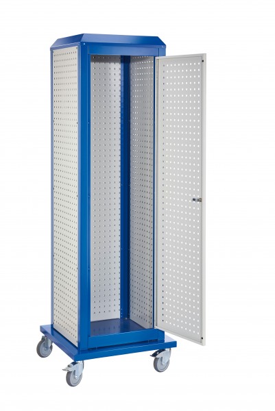 ®RasterPlan ToolTower groß Mod 2 mobil RAL 7035/5010. 3LP außen 1 LP Tür.