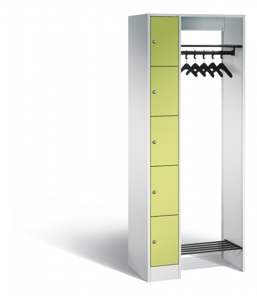 C+P Offene Garderobe, H1950xB740xT480mm, 7035/0024