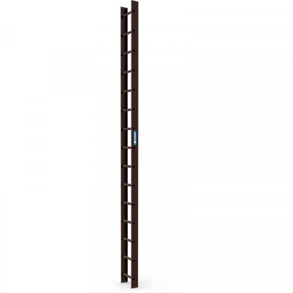 Dachleiter 4,2m Braun beschichtet 15 Sprossen