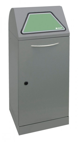 Abfalltrennung Modul-Vario 75, graualu-struktur, ProSlide-System, 75 Liter