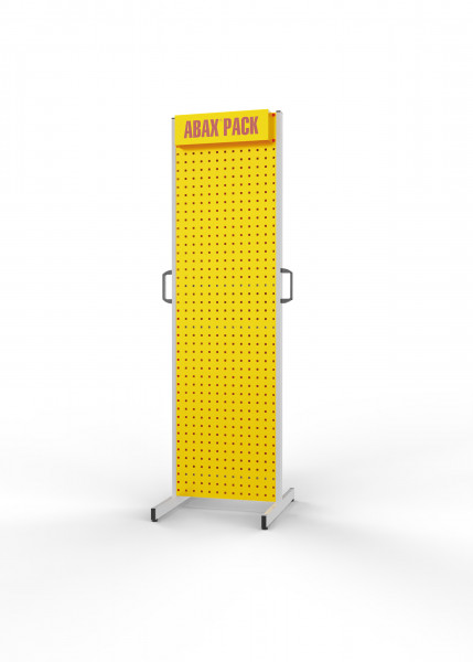 ABAX® Pack Station stationär doppelseitig RAL 7035/1023 HxBxT 1870 x 530 x 590 mm