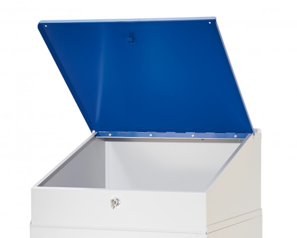 Pultaufsatz für RasterPlan Arbeitsplatzschränke, B 500 x T 500 mm, RAL 7035/5010.