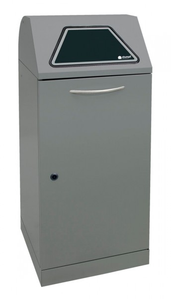 Abfalltrennung Modul-Vario 120, graualu-struktur, ProSlide-System, 120 Liter