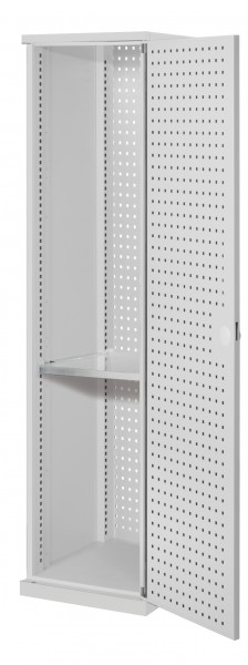 ®RasterPlan Schubladenschrank schmal Mod 2 1950 x 600 x 600 mm 7035 Lochplattentür. 1 Fachboden verzinkt.