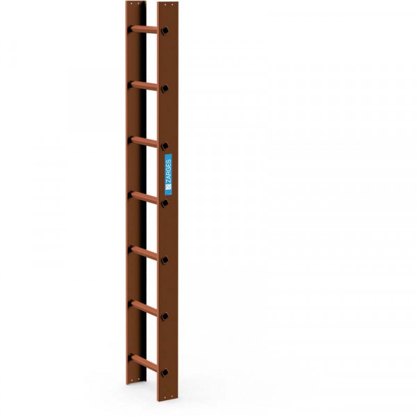 Dachleiter 2.0m Kupferbraun beschichtet 7 Sprossen