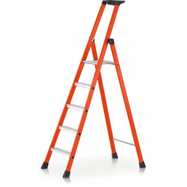 EFAmix S - GFK-Stehleiter 7 Stufen Plattformhöhe 1,6 m, Arbeitshöhe 3,6 m