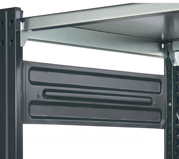 Tiefenriegel 300 mm RAL 7016, mit Sicherungsstiften.