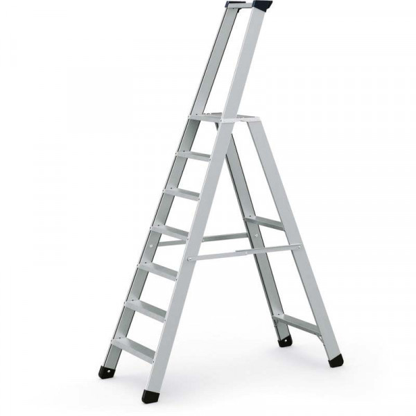 Seventec S - Stufen-Stehleiter 7 Stufen Plattformhöhe 1,55 m, Arbeitshöhe 3,55 m