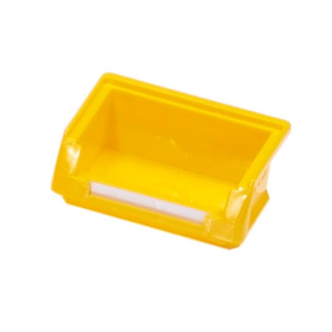 ®RasterPlan Lagersichtkasten Größe 8 Mit Aufhängeleiste für ®RasterPlan Schlitzplatten Gelb L 85 mm x B 105 mm x H 45 mm