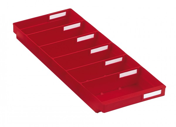 Regalkasten Mod 520 rot 500 x 240 x 65 mm für 5 Trennplatten.