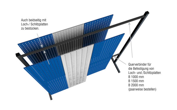 Querverbinder 1500 mm alufarben.