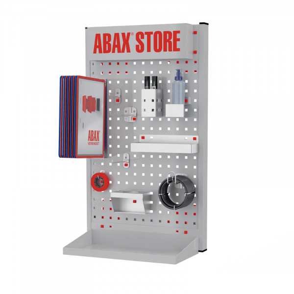 ABAX® Store Board Lochplatte Mod. 11 RAL 7035 bestückt