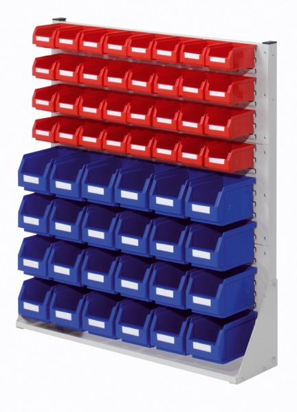 ®RasterPlan Systemeinheit Gr.3 einseitig H1100 x B1000 x T240 mm RAL 7035. Modell 32 inklusiv Lagersichtkasten 24 x Größe 6 32 x Größe 7.