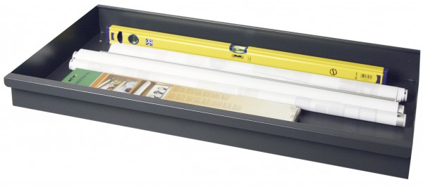 Zubehör Serie 3000, Einzelschublade 100 mm hoch, durchgehend, RAL 7016