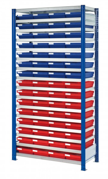 ®RasterPlan Steckregal mit Regalkästen Modell 21 2000 x 1000 x 500 mm GF. Inklusiv 60 x Größe 520.