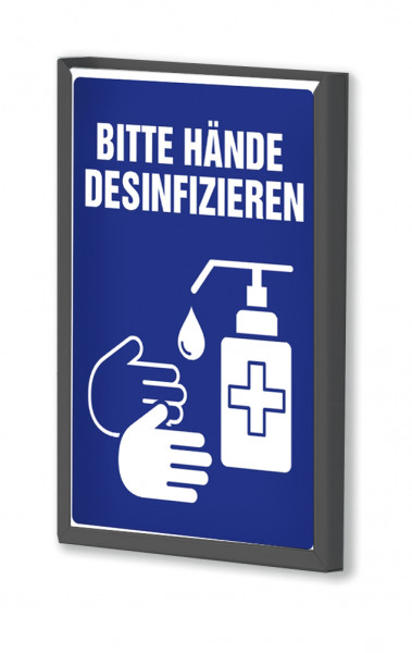 ABAX® Kennzeichnung Desinfektion DIN A 4 anthrazitgrau