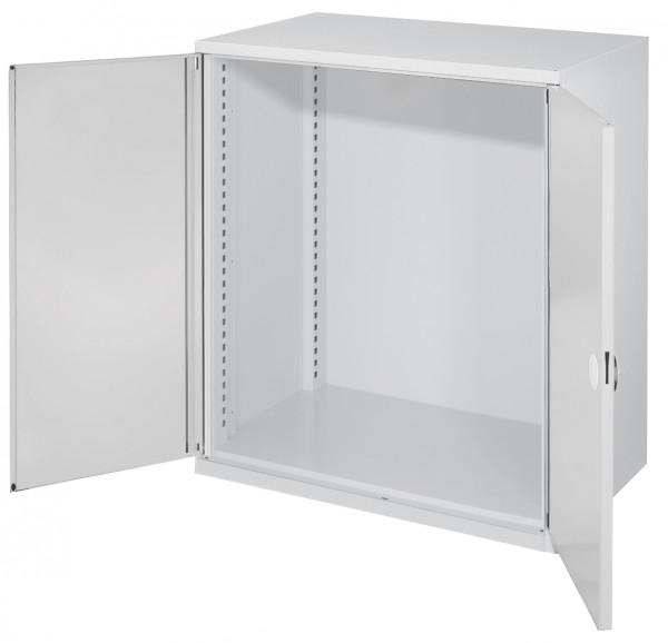 Schwerlast-Beistellschrank Leergehäuse/Mod 60 1110 x 1000 x 600 mm RAL 7035. Ohne Mitteltrennwand Doppelwandtüren.