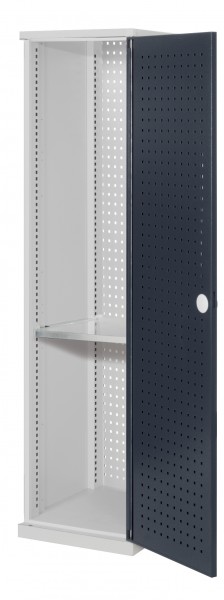 ®RasterPlan Schubladenschrank schmal Mod 2 1950 x 600 x 600 mm 7035/7016 Lochplattentür. 1 Fachboden verzinkt.