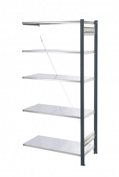 Steckregal Anbaufeld RAL 7016 2000 x 1000 x 300 mm 5 Böden verzinkt.