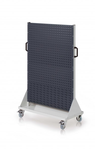 RasterMobil Gr. 4 RAL 7035/7016 H1580 x B1000 x T500 mm. 6 Lochplatten 2 Schlitzplatten.