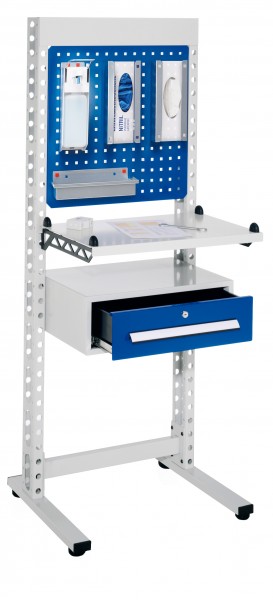 ErgoPlus Steharbeitsplatz Mod 1 RAL 7035 /5010 H1770 x B 670 mm