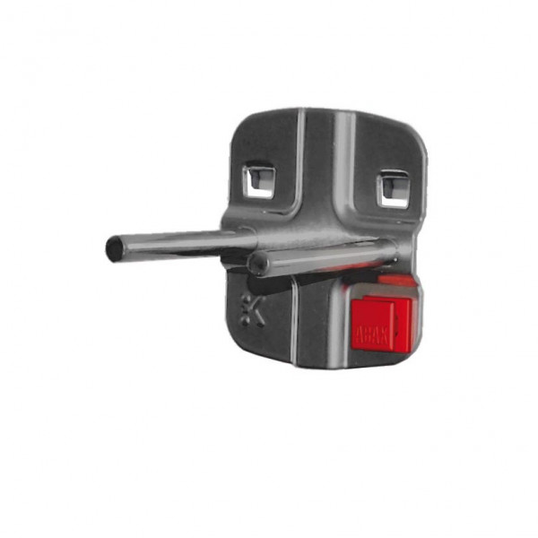 ABAX® Doppelter Werkzeughalter gerader Dorn Länge 50 mm Anthrazitgrau