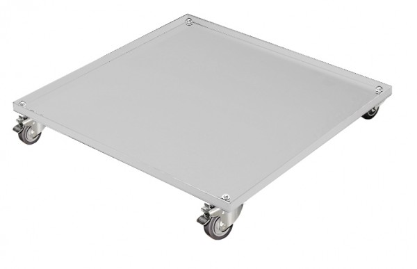 Fahrrahmen für RasterPlan Arbeitsplatzschrank, B500 x T500 mm, RAL 7035.