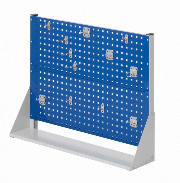 ®RasterPlan Stellwand Gr. 2 einseitig H760 x B1000 x T240 mm RAL 7035/5010. 1 x Werkzeughaltersortiment 12-teilig.