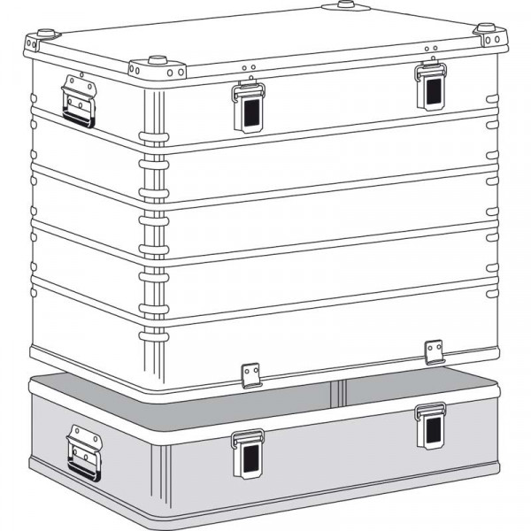 Alu-Kiste K470 Plus OT; IM:750x550x580mm Nur in Verbindung m Unterteil verwendbar