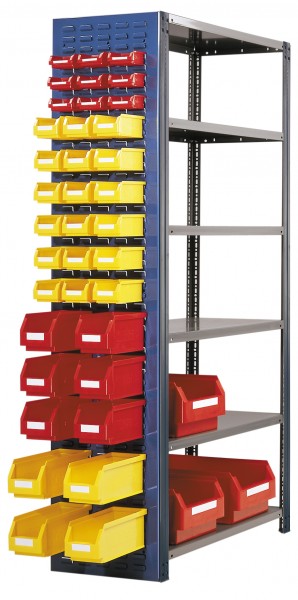 ®RasterPlan Regalseitenwand Schlitzplatte RAL 5010 H2000 x B 450 mm. incl. Befestigung.
