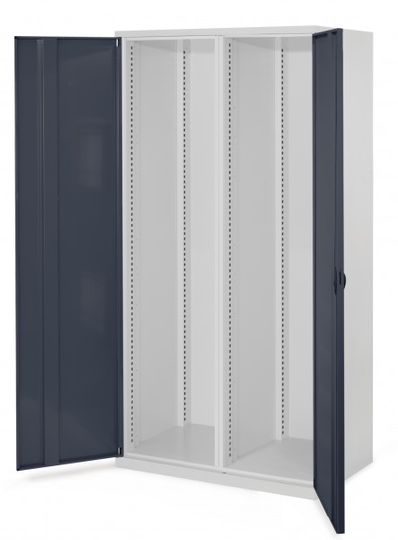 Schwerlastschrank Leergehäuse/Mod 50 1950 x 1000 x 600 mm RAL 7035/7016. Mit Mitteltrennwand Vollblechtüren
