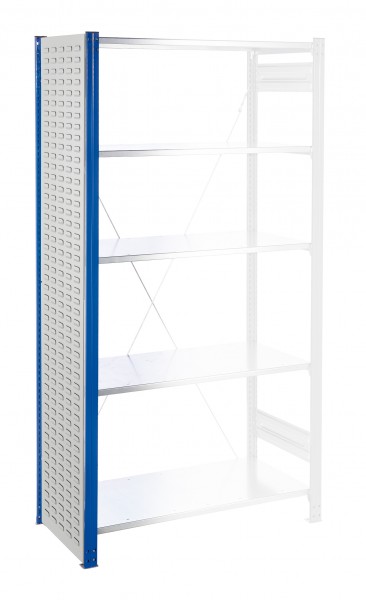 ®RasterPlan Regalseitenwand Schlitzplatte RAL 7035 H2000 x B 450 mm. incl. Befestigung.
