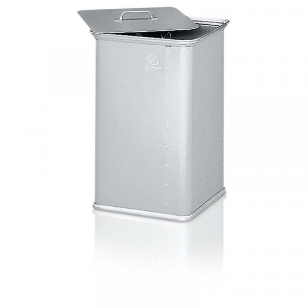 Alu-Abfallsammler; IM: 300x264x493mm Eloxiert, stapelbar, ca. 39l