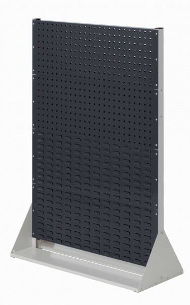 ®RasterPlan Stellwand Gr.4 doppelseitig H1450 x B1000 x T430 mm RAL 7035/7016. 4 Lochplatten 4 Schlitzplatten.