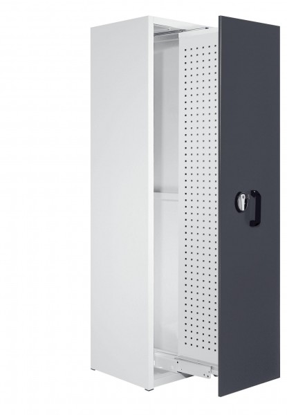 ®RasterPlan Zugwagenschrank RAL 7035/7016 2000 x 590 x 600 mm. 1 Auszug Lochplatte.