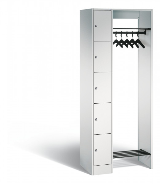C+P Offene Garderobe, H1950xB740xT480mm, 7035/7035