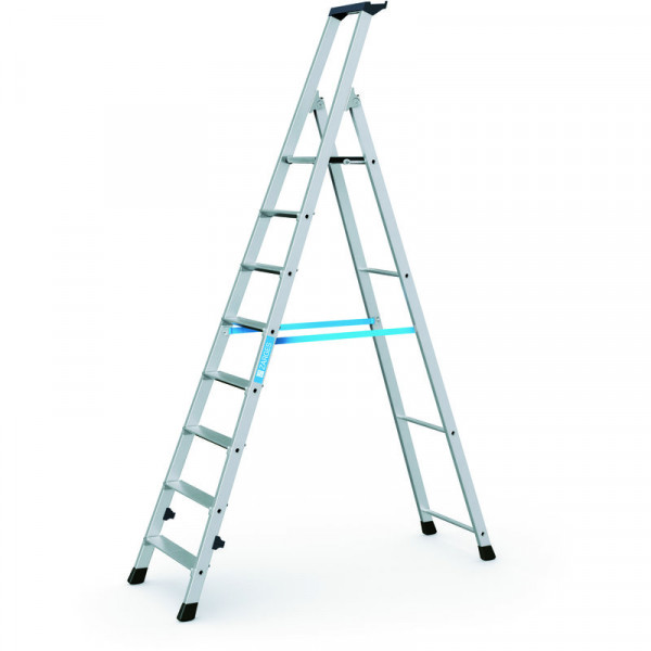 Nova S - Stufen-Stehleiter 8 Stufen Plattformhöhe 1,7 m, Arbeitshöhe 3,7 m