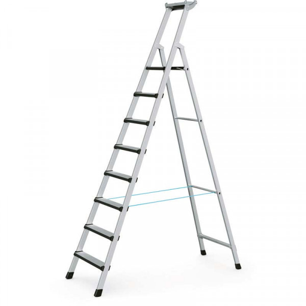 Comfortstep S - Stehleiter 8 Stufen Plattformhöhe 2 m, Arbeitshöhe 4 m