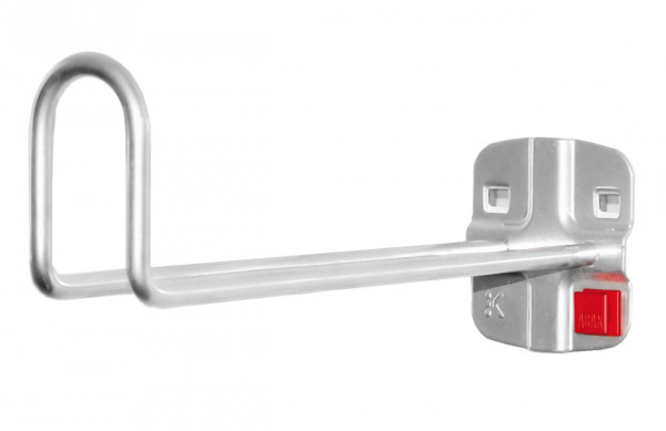 ABAX® Kabelhalter Länge 200 mm / Höhe Hakenende 50 mm Alufarben