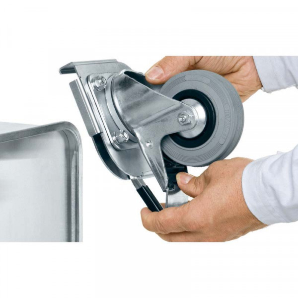 Clip-On Rollen, Satz Lenkrollen 2 Lenkrollen Ø 100 mm, m.Radfeststeller