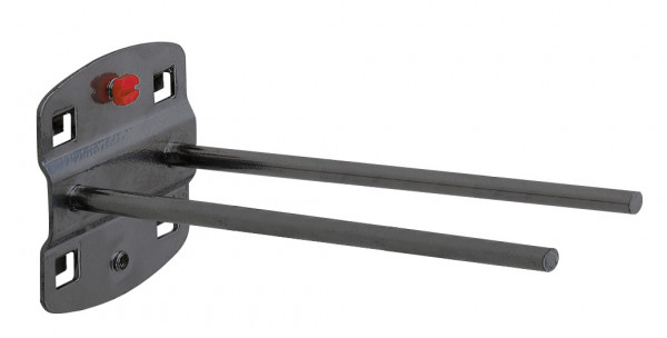 ®RasterPlan Doppelter Werkzeughalter gerader Dorn Länge 150 mm Anthrazitgrau