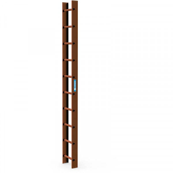 Dachleiter 2.8m Kupferbraun beschichtet 10 Sprossen