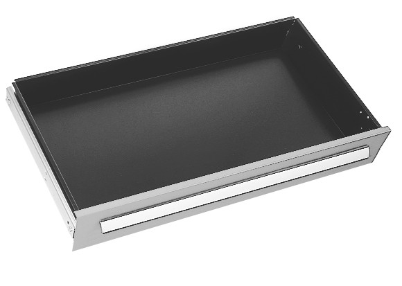 Schublade RAL 7035 H125 mm Breite 1000 mm,Vollauszug.